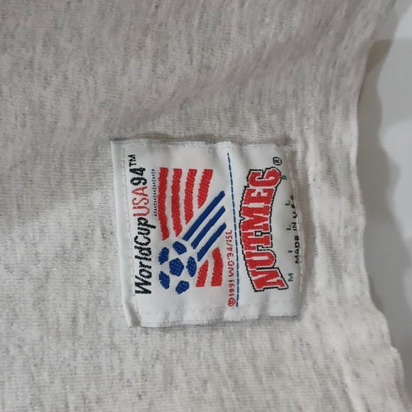 1994 (c.1991) Licensed ISL World Cup USA 94 Lg Heathered Grey Graphic Tshirt - Picture 4 of 13